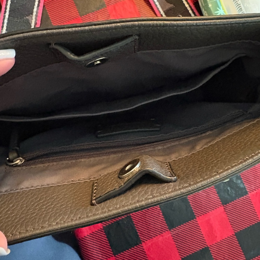 Stylish Gray Leather Crossbody Bag - Picture 4 of 5